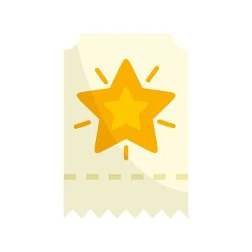 Loyalty ticket icon flat isolated Illustrazione stock