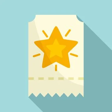 Loyalty ticket icon, flat style Illustrazione stock
