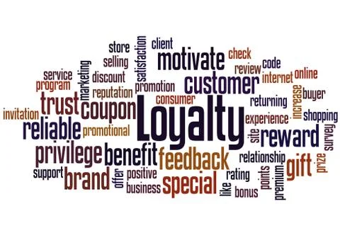 Loyalty word cloud concept 4 Stock Photos