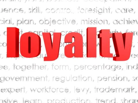 Loyalty word cloud Stock-Illustration