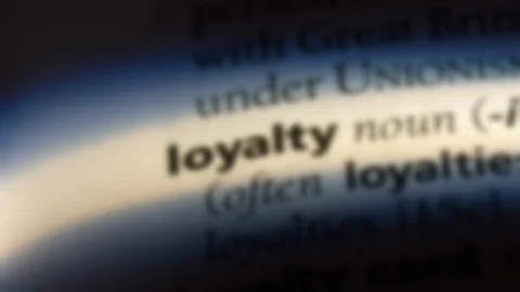 Loyalty word in a dictionary. Video stock 99563035