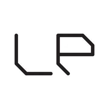 Lp initial letter vector logo icon Illustrazione stock