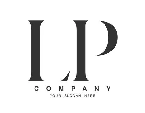 LP logo design. Initial letter l and p serif font style. Creative classic c.. Stock Illustration