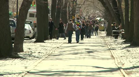 LP NYcrowd 03 Stock Footage 21763260