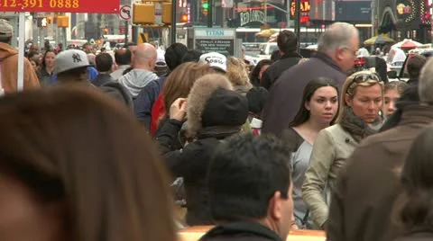 LP NYcrowd 10 Stock Footage 21762999