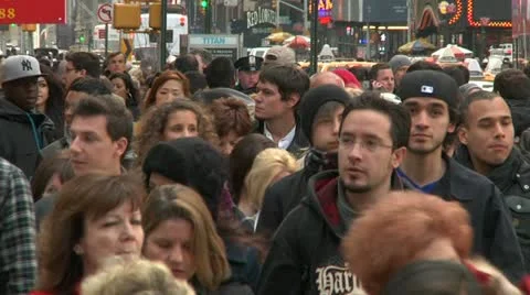 LP NYcrowd 12 Stock Footage 21763279