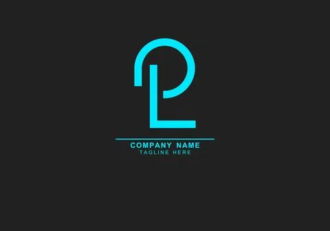 LP or PL minimal abstract and simple logo Stock Illustration