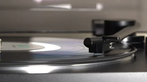 LP Record Playing Stock Footage 125946327