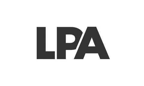 LPA logo design template with strong and modern bold text. Initial based ve.. Stock Illustration