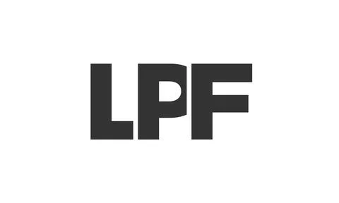 LPF logo design template with strong and modern bold text. Initial based ve.. イラスト素材