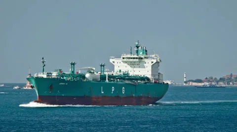LPG Gas Carrier Stock Footage 27459559