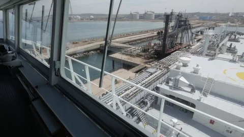 LPG tanker loading on gas terminal Stock Footage 79068604