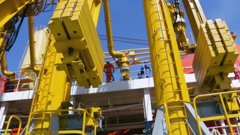 LPG Tanker Ship and Loading Arms, Loading and Uploading LPG/ LNG  Stock Footage 152042679