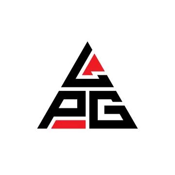 LPG triangle letter logo design with triangle shape. LPG triangle logo desi.. Stock Illustration