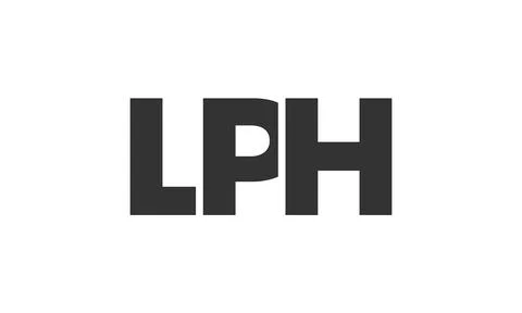 LPH logo design template with strong and modern bold text. Initial based ve.. Stock Illustration