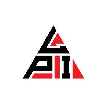 LPI triangle letter logo design with triangle shape. LPI triangle logo desi.. Stock Illustration