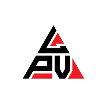 LPV triangle letter logo design with triangle shape. LPV triangle logo desi.. Stock Illustration
