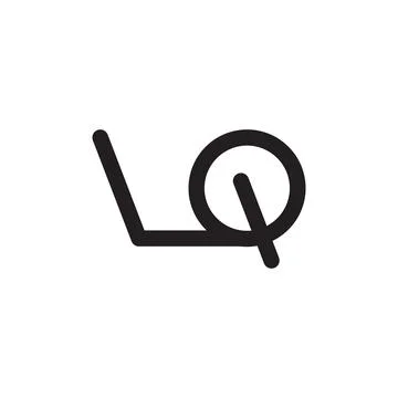 Lq initial letter vector logo icon 库存插图