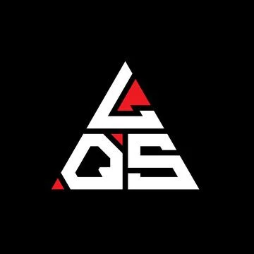 LQS triangle letter logo design with triangle shape. LQS triangle logo desi.. Stock Illustration