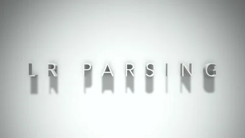 Lr parsing 3D title animation with shadows on a white background Vidéo 297021329