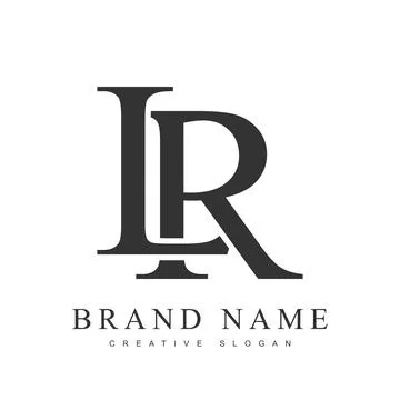 LR trendy logotype template. Initial letter l and r classic font style. Cre.. Stock Illustration
