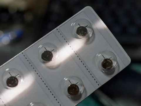LR41 Battery Pack for Electronics: Compact Power Solution Foto stock