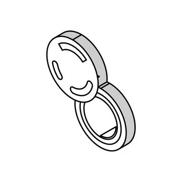 Lr44 button battery isometric icon vector illustration Illustrazione stock