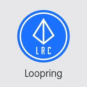LRC - Loopring. The Icon of Money or Market Emblem. Stock Illustration