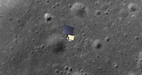 LRO gathering data over new craters and ejecta, Mare Insularum Stock Footage 112825226