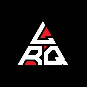 LRQ triangle letter logo design with triangle shape. LRQ triangle logo desi.. Stock Illustration