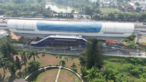 LRT station Harjamukti Stock Footage 249794689