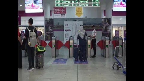 Lrt token tunnel machine Stock Footage 279082887