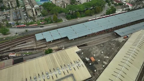LRT Train Station Aerial View 動画素材 337332163