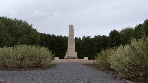 LS Tower Monument at Messines Peace Park, Belgium Stock Footage