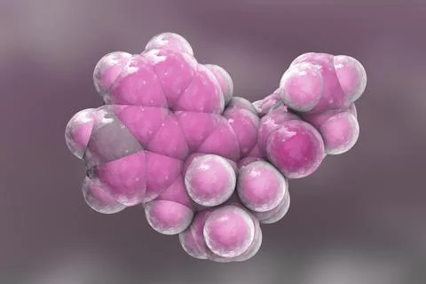 LSD molecule, 3D illustration Illustrazione stock