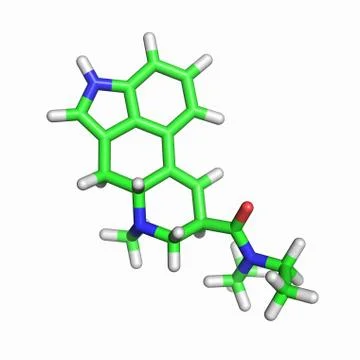 LSD molecule Stock Illustration