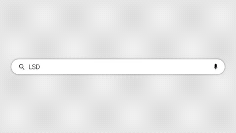 LSD text typing in search balk animation on white screen in 4k Stock Footage 292537866