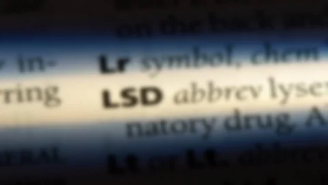 Lsd word in a dictionary. Video stock 99563048