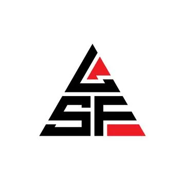 LSF triangle letter logo design with triangle shape. LSF triangle logo desi.. Stock Illustration