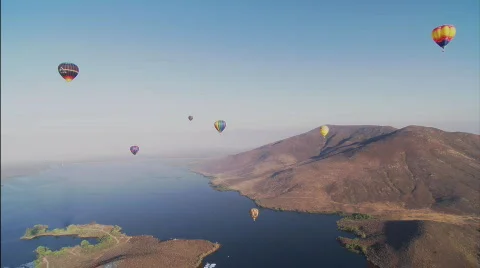 LSHotAirBalloonsOverTemecula Stock Footage 448320