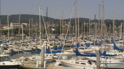 LSMontereyHarbor pan Stock Footage 476523