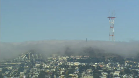 LSSutroTowerInFog Stock Footage 446665