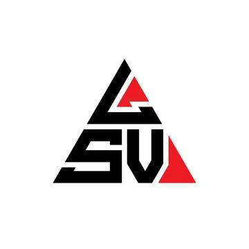 LSV triangle letter logo design with triangle shape. LSV triangle logo desi.. Stock Illustration