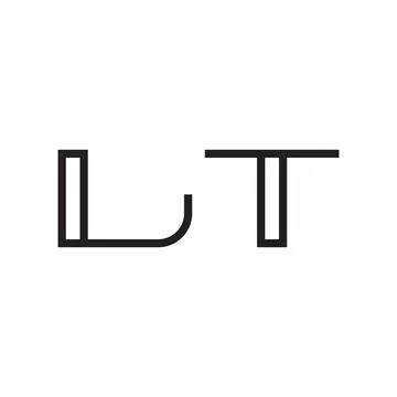 Lt initial letter vector logo icon Illustrazione stock