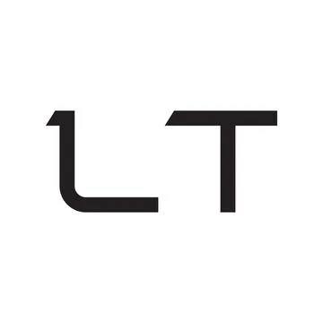 Lt initial letter vector logo icon Illustrazione stock