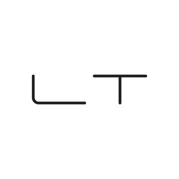 Lt initial letter vector logo icon Stock Illustration