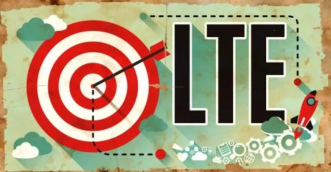 LTE Concept. Poster in Flat Design Illustrazione stock