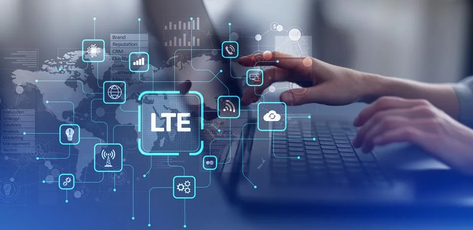 LTE Long Term Evolution Mobile Network Connectivity for Wireless Communicat.. Stockfoto's