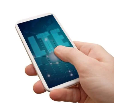 Lte mobile internet in smartphone Stock Photos