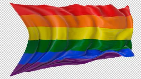 LTGB Flag Waving in the Wind Stock Illustration